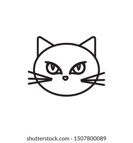 head of cat animal of halloween