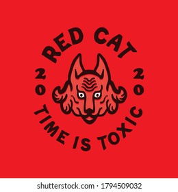 Head cat animal illustration Tshirt Design