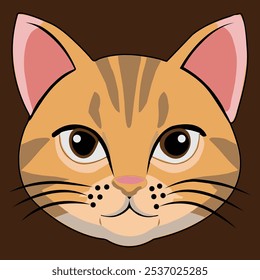 head of cat with brown color
