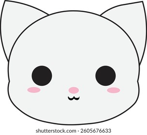 head cat line art vector illustration