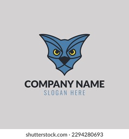 Grafikdesign des Kopfkatzenlogos, Vektorgrafik
