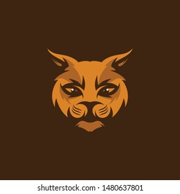 Head cat mascot illustration design