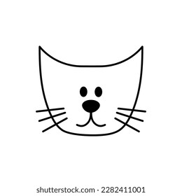 Leiter der Katze auf weißem Hintergrund