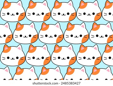 Head cat pattern seamless with eps format file.