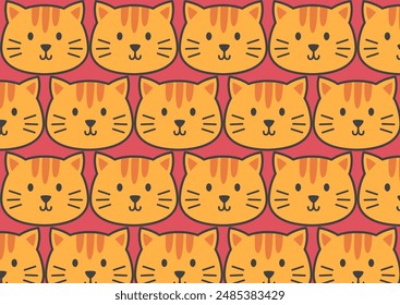 Head cat pattern seamless with eps format file.