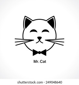 head of a cat vector icon