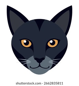 Una cabeza de Ilustración vectorial de gato