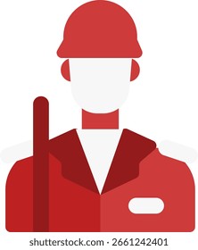head of ceremony flat style icon design