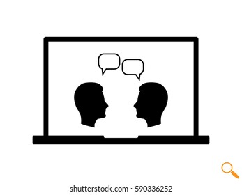 head, chat, notebook, icon, vector illustration eps10