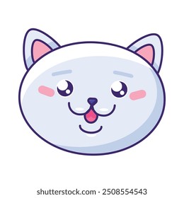 Cabeça de gatinho alegre contente bom humor animal de estimação