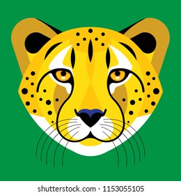 The head of a cheetah. Vector illustration.