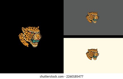 head cheetah vector illustration mascot design