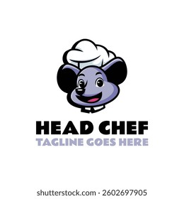 Head Chef Simple Mascot Logo
