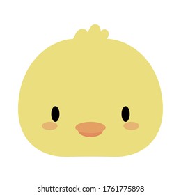 head chick baby kawaii, flat style icon vector illustration design
