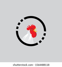  a head chicken, for a logo
