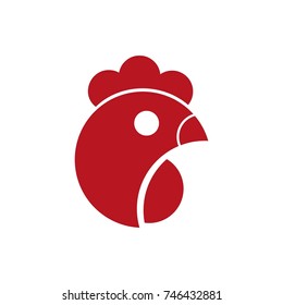 Head of chicken logo design concept vector illustration for animal shop, etc