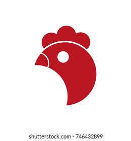 Head of chicken logo design concept vector illustration for animal shop, etc