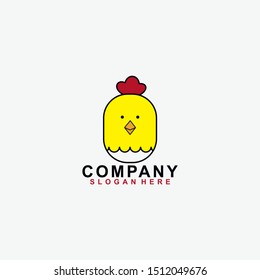 Head Chiken Logo Design Vector Template. Modern Design. Vector Illustration