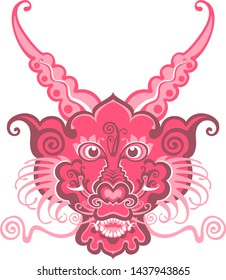 The head of the Chinese dragon. Vector graphics