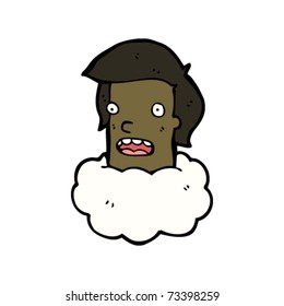 head in clouds cartoon
