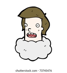 head in clouds cartoon