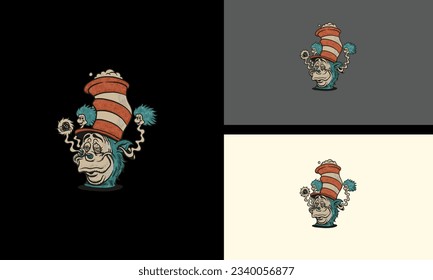 head clown vector illustration mascot design