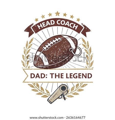 Head Coach Dad The Legend t-shirt is the perfect funny and proud gift for Father's Day, birthdays, or to show appreciation for your coach.
