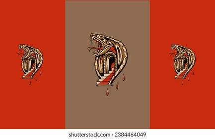head cobra vector illustration mascot design