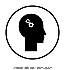 Head with cog icon