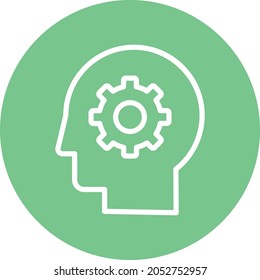 Head cogwheel Isolated Vector icon which can easily modify or edit

