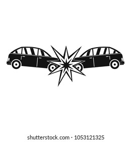 Head collision icon. Simple illustration of head collision vector icon for web