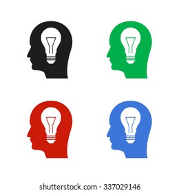 Head - color vector icon