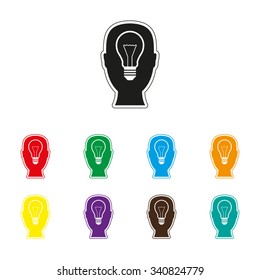 Head - color vector icon