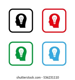 Head -  color vector icon
