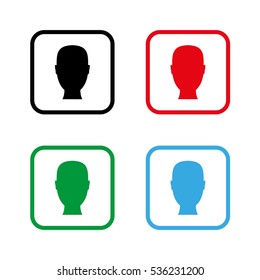 Head  - color vector icon