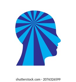 Color de la cabeza, de color azul, adecuado para camisetas, pegatinas y mucho más