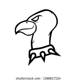 Head condor bird line art mascot