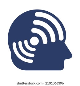 Diseño del icono del logotipo de la conexión principal. Wifi y diseño de la cabeza.