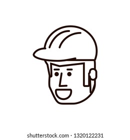 head of construction worker avatar character