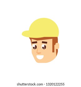 head of construction worker avatar character