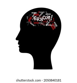 HEAD CONTENTS VECTOR, BRAIN Error 