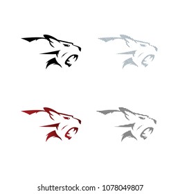 Head Cougars Vector Logo Design