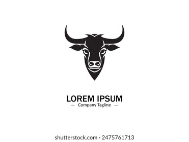 Head cow or bull icon vector, filled flat sign holiday Symbol, logo illustration