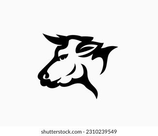 inspiración del logotipo de la imagen de la ilustración del logotipo de la vista de toros de vaca