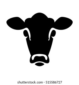Head of a Cow (Calf), vector icon (sign, pictogram).