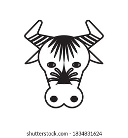 head cow dia de los muertos decoration line style icon vector illustration design