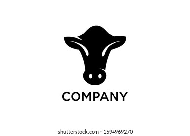 head cow for the icon or logo design concept ready to use