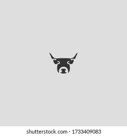 Kopf Cow Logo Icon Grafik Design Vorlage Vektor-Abbildung.
