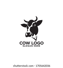 diseño vectorial de cabeza bovina simple