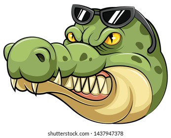 Head of an crocodile cartoon